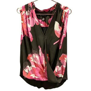 INC floral blouse size L